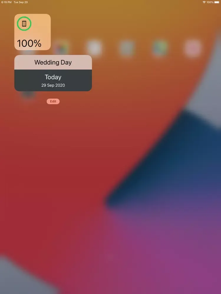 Big Days Widget iPad  スクリーンショット
