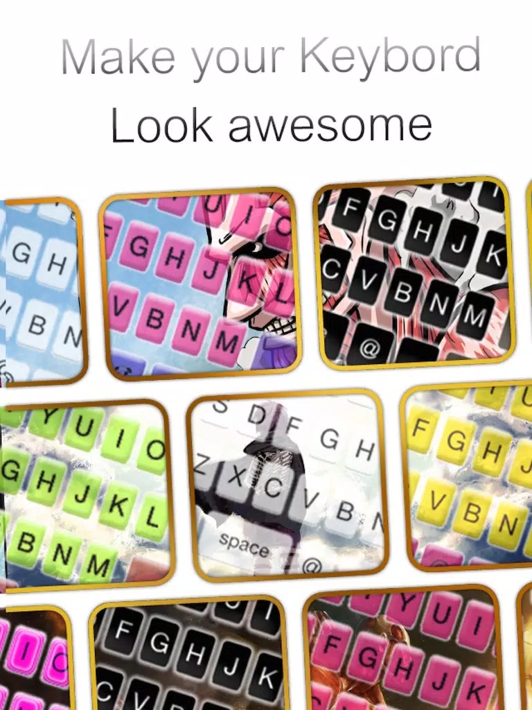 صور Custom Keyboard Cartoon Anime Manga : Color & Wallpaper Themes in Attack on Titan Style iPad 
