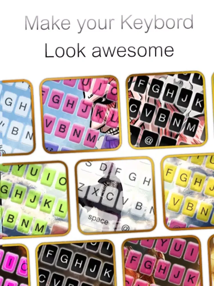 ภาพหน้าจอของ Custom Keyboard Cartoon Anime Manga : Color & Wallpaper Themes in Attack on Titan Style iPad 
