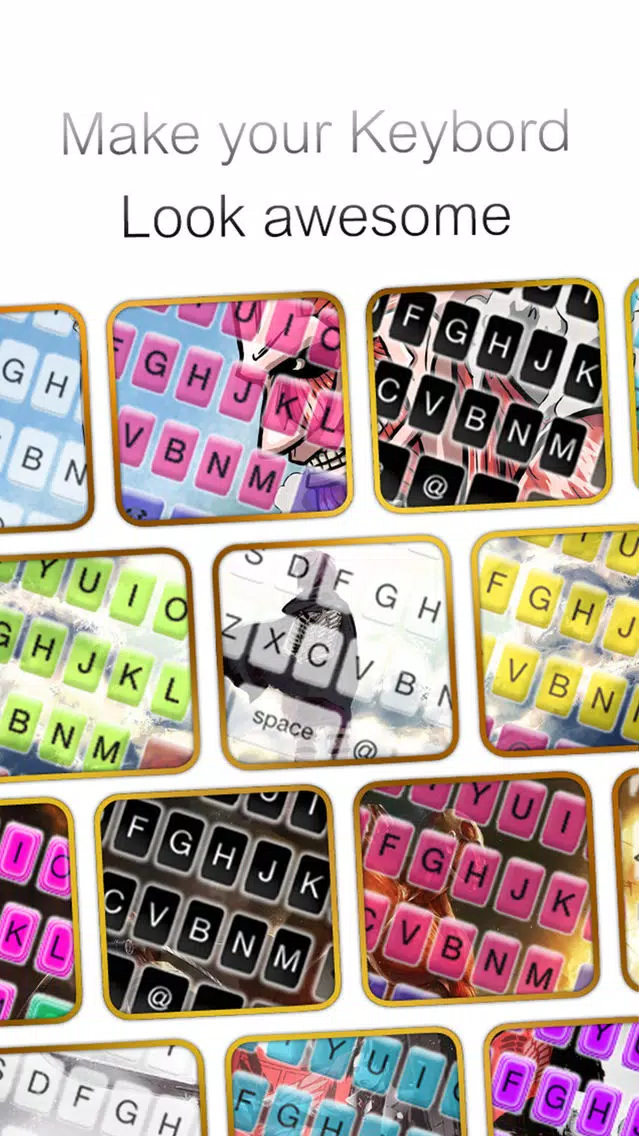 صور Custom Keyboard Cartoon Anime Manga : Color & Wallpaper Themes in Attack on Titan Style