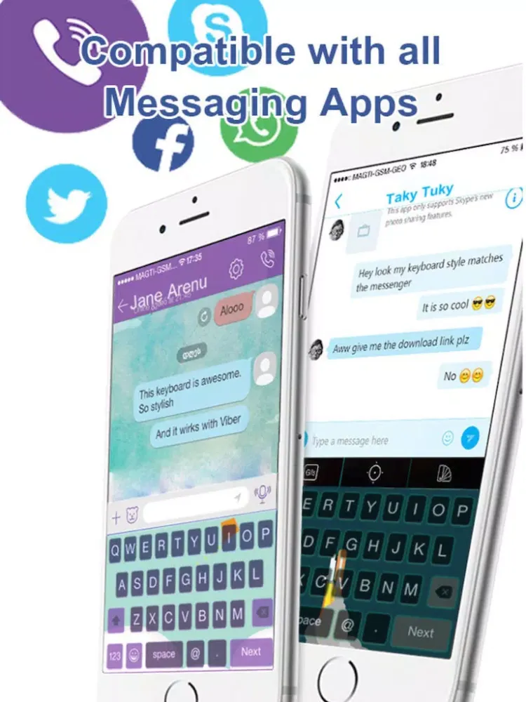 Custom Keyboard Flat Design : Color & Wallpaper Keyboard Art Effects Themes iPad  Screenshots