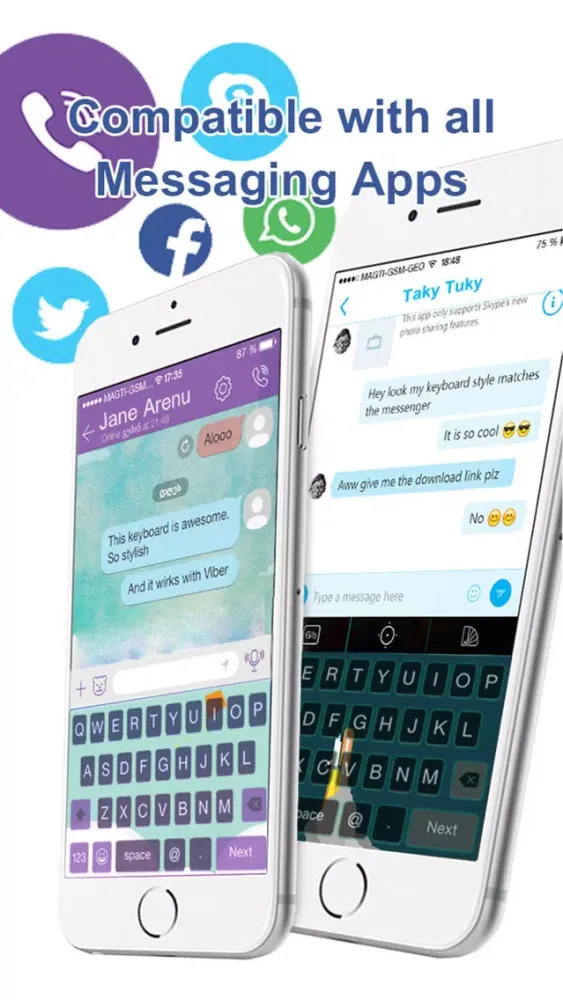 Custom Keyboard Flat Design : Color & Wallpaper Keyboard Art Effects Themes Screenshots
