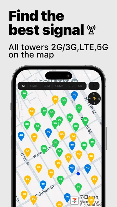 Signal Finder - Cell Tower Map سکرین شاٹس
