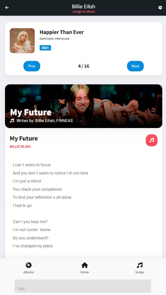 Billie Eilish: Songs & Music 스크린샷