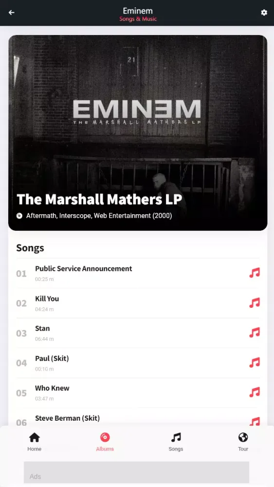 Eminem: Songs & Music应用截图