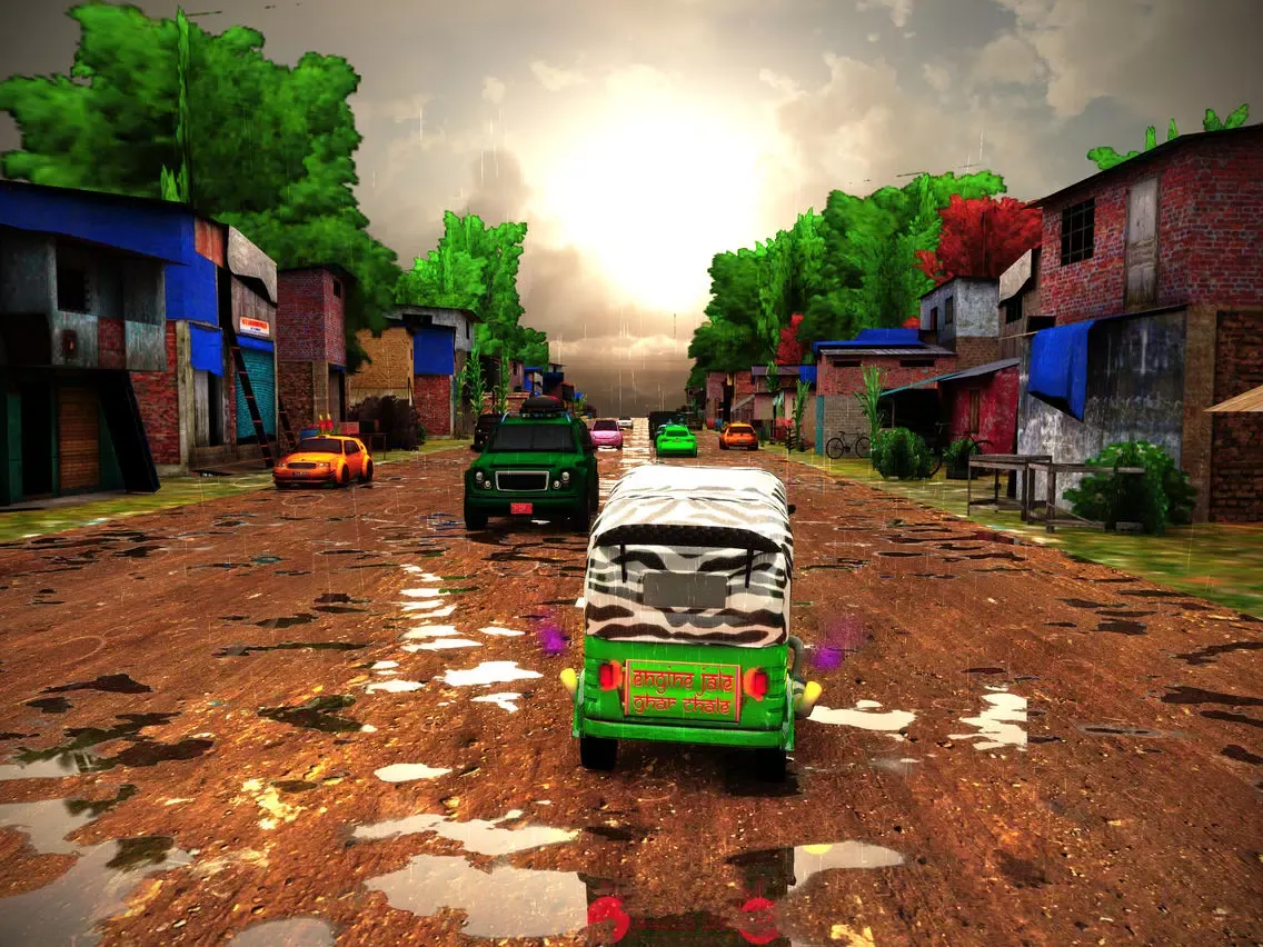 Rickshaw Road Traffic Run 3D iPad  স্ক্রিনশট