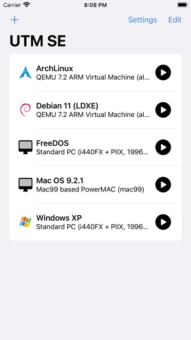UTM SE: Retro PC emulator Screenshots