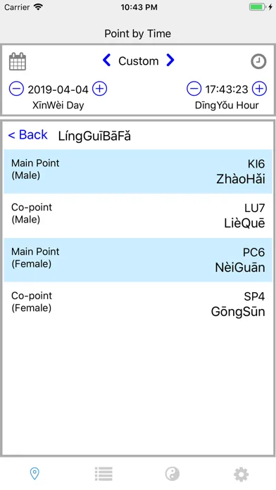 Tangkapan layar Chrono-Acupuncture