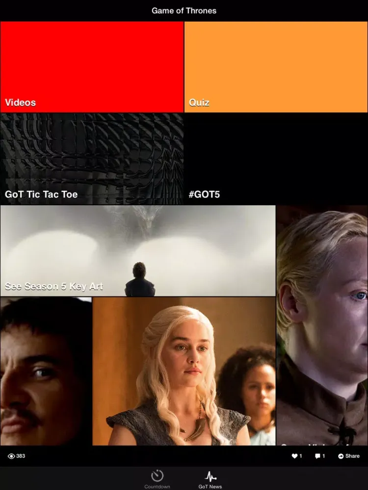 Tangkapan skrin Countdown - for Game of Thrones iPad 