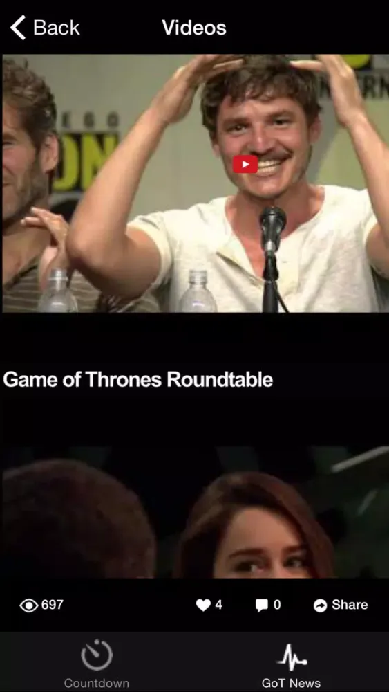 Tangkapan skrin Countdown - for Game of Thrones