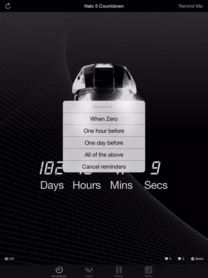 ภาพหน้าจอของ Countdown - Halo 5 Guardians edition iPad 