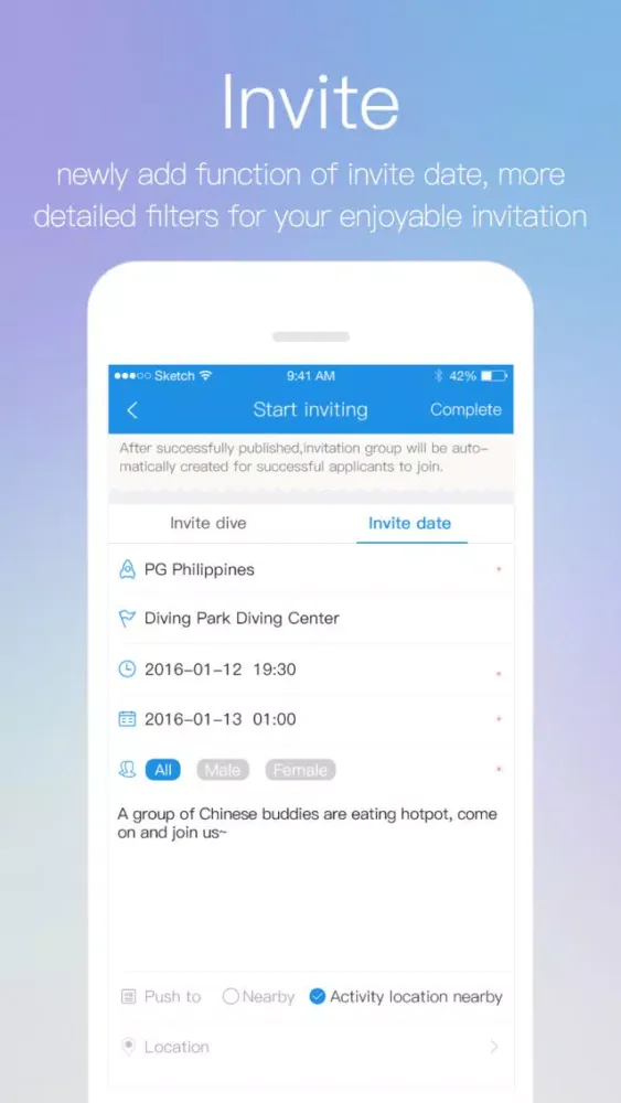 Скриншоты Buddy-Platform for diving enthusiasts with global diving resources