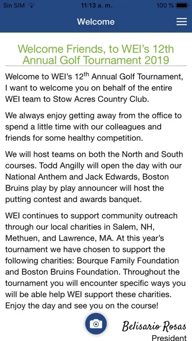 Captures d'écran de WEI Golf Tournament App