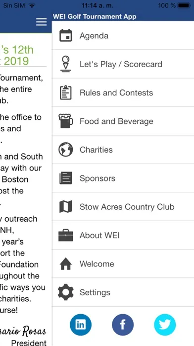Captures d'écran de WEI Golf Tournament App