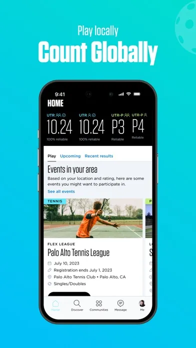 Ảnh chụp màn hình của UTR Sports