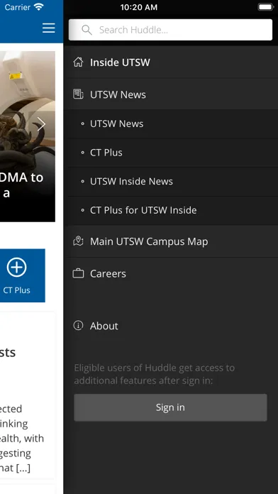 UTSW Huddle Screenshots