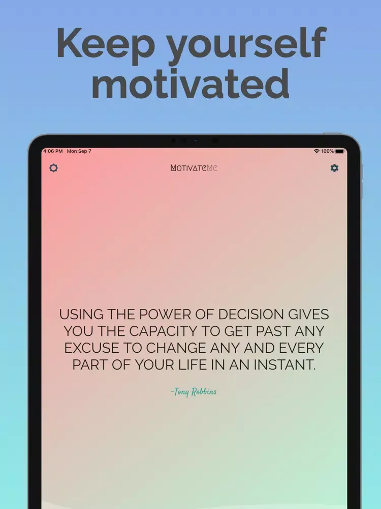 تصاویر Motivate Me - Change your life iPad 