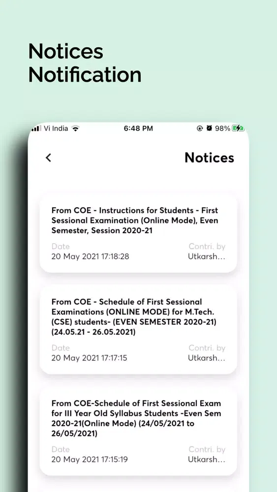 Скриншоты IPEC Student's app