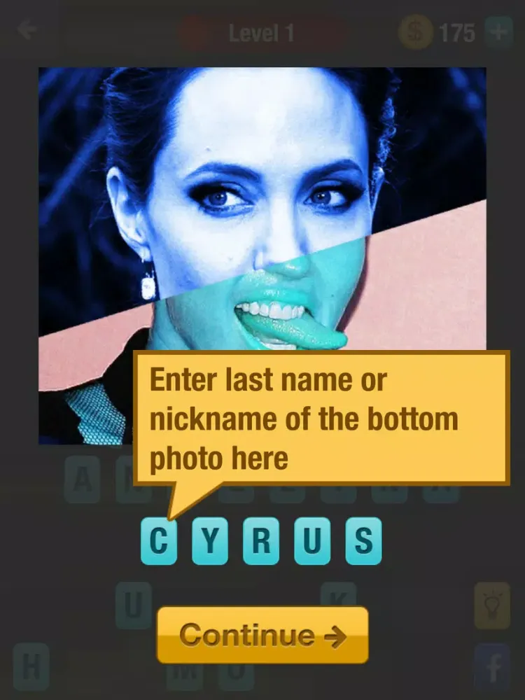 Ảnh chụp màn hình của Guess Celebrity Mashup: a challenging trivia quiz game iPad 