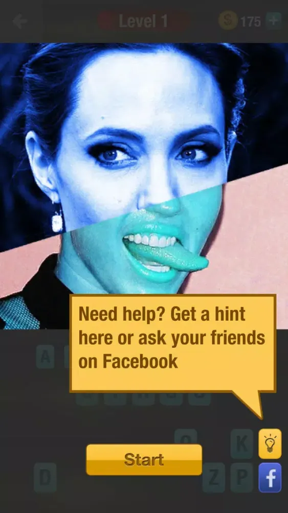 Ảnh chụp màn hình của Guess Celebrity Mashup: a challenging trivia quiz game