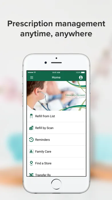 UVM Health Rx Screenshots