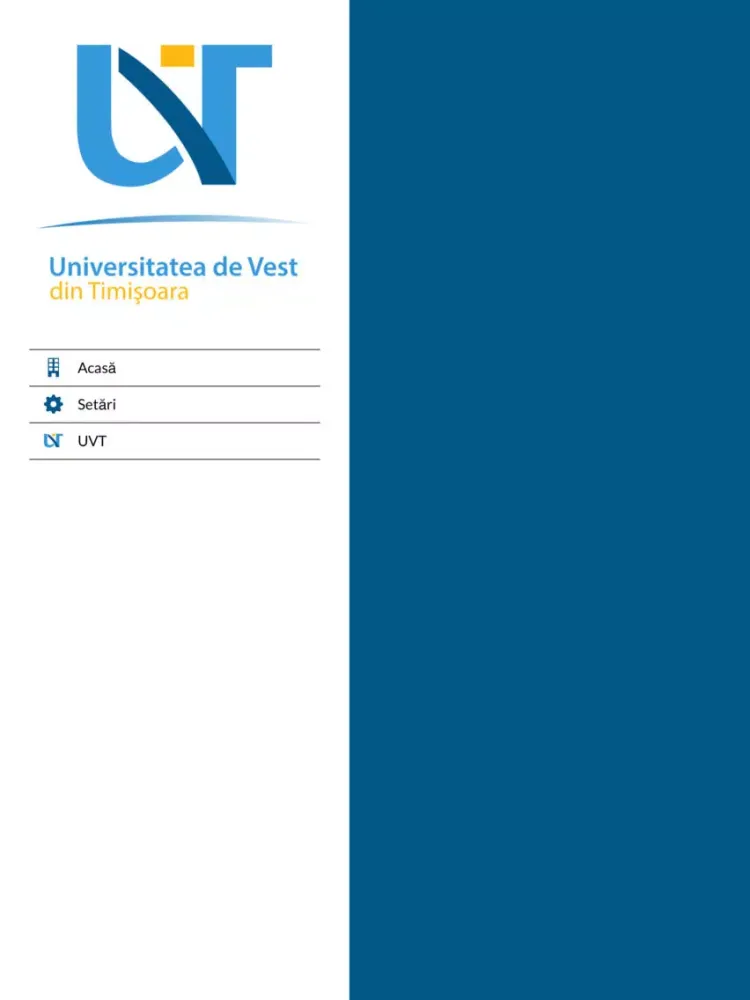 Capturas de tela do Universitatea de Vest Timisoara iPad 