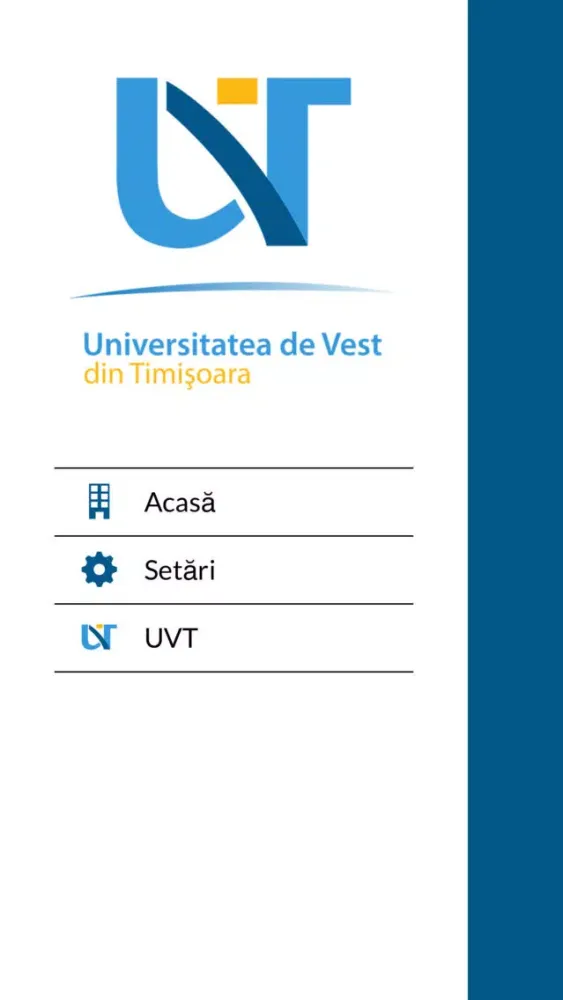 Capturas de tela do Universitatea de Vest Timisoara