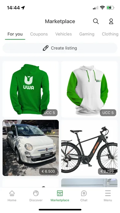 UWA social Screenshots