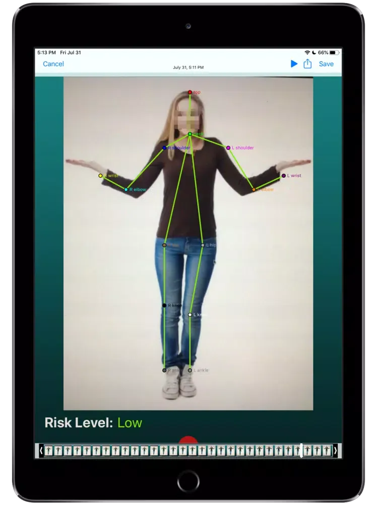 Ergonomics Risk Assessment App iPad  스크린샷