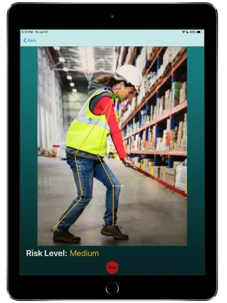 Ergonomics Risk Assessment App iPad  스크린샷