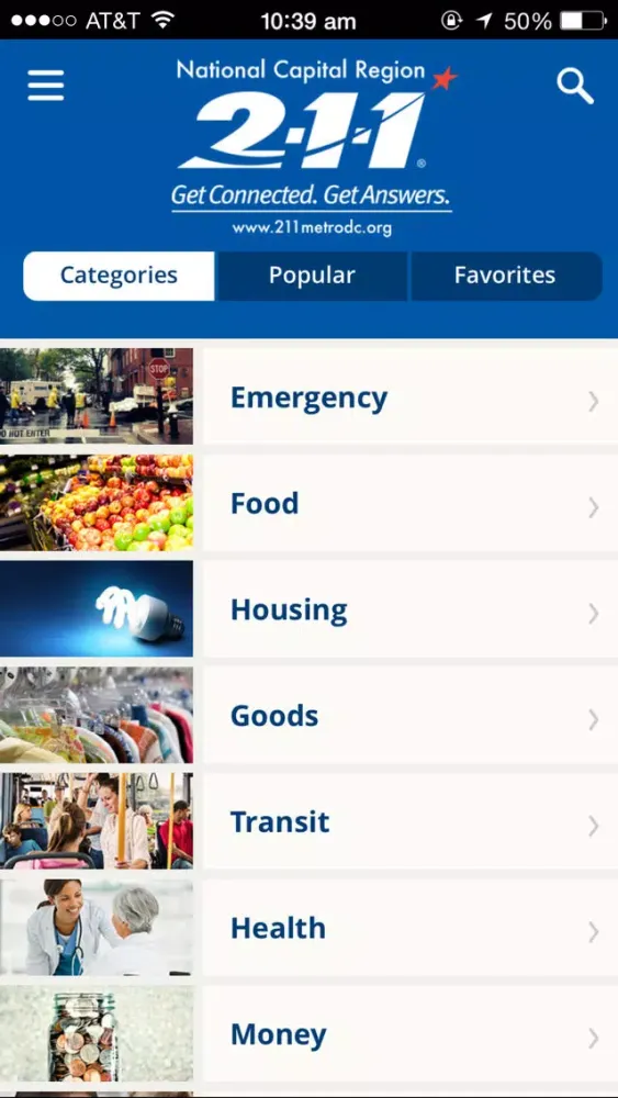 National Capital Region 2-1-1应用截图