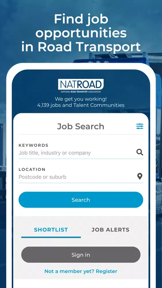 Zrzuty ekranu Road Transport Careers