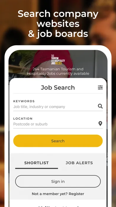 Zrzuty ekranu Tas Tourism & Hospitality Jobs