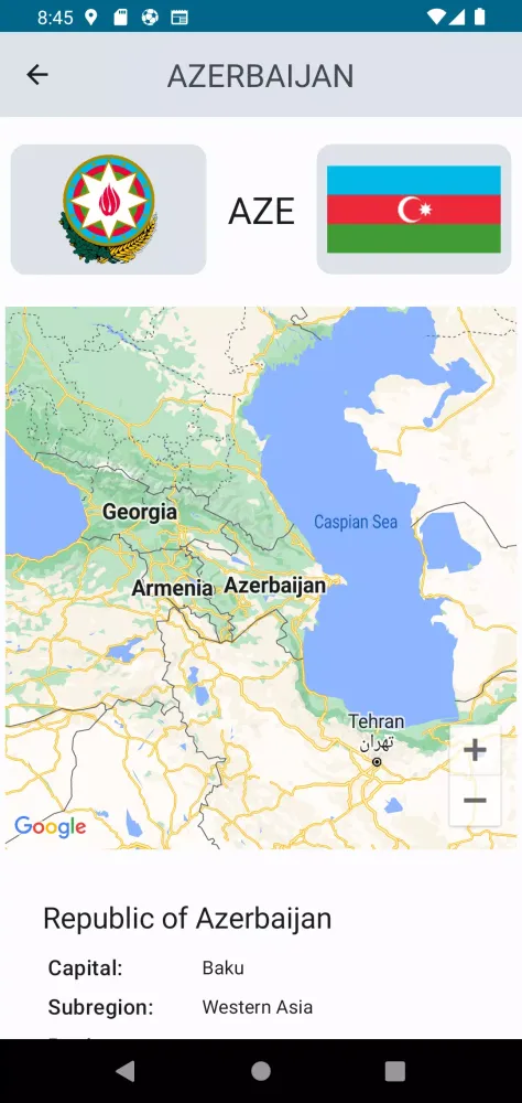 Zrzuty ekranu Countries Pad