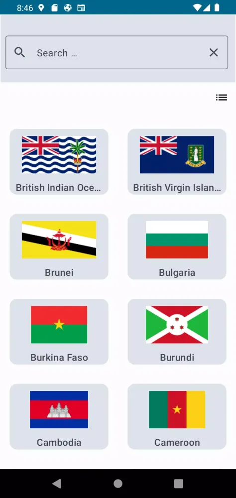 Zrzuty ekranu Countries Pad