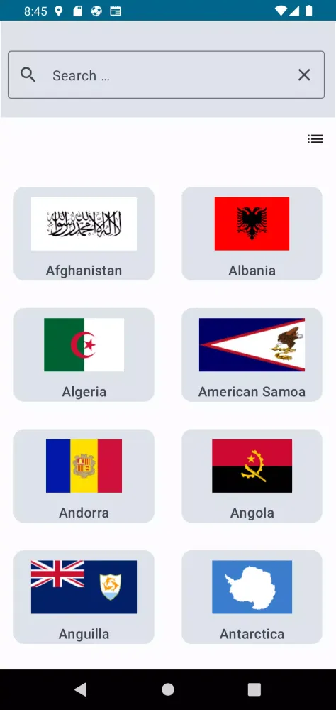 Zrzuty ekranu Countries Pad
