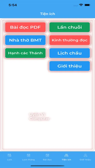 Zrzuty ekranu Lịch Công Giáo UVC