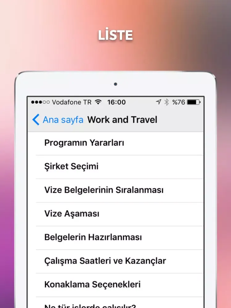 Tangkapan layar Troy International iPad 