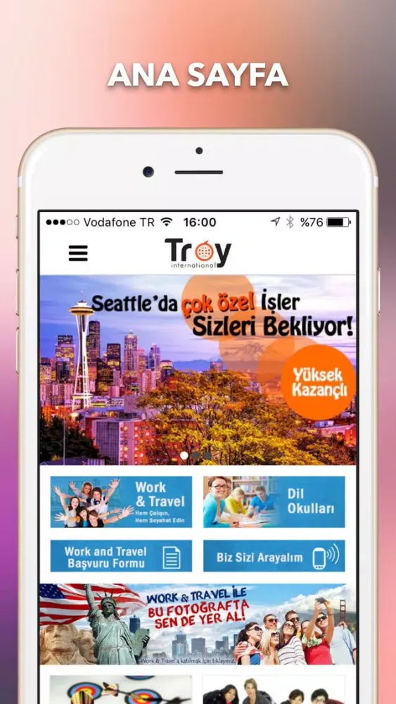 Tangkapan layar Troy International
