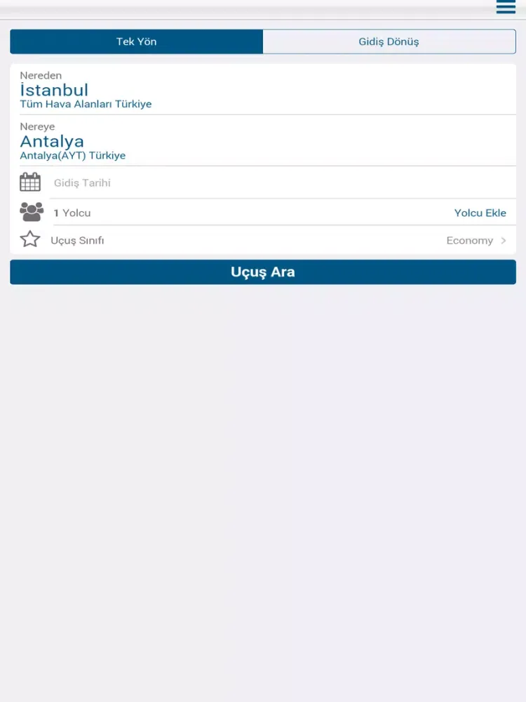 ภาพหน้าจอของ Uygun Uçak Bileti iPad 