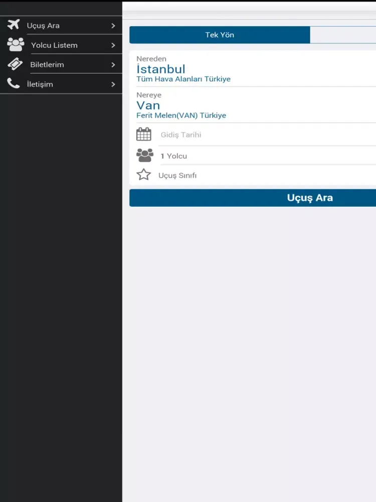 ภาพหน้าจอของ Uygun Uçak Bileti iPad 