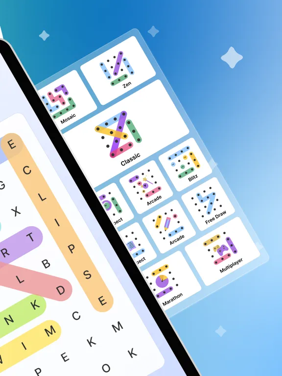 Capturas de pantalla de Word Search Colorful iPad 