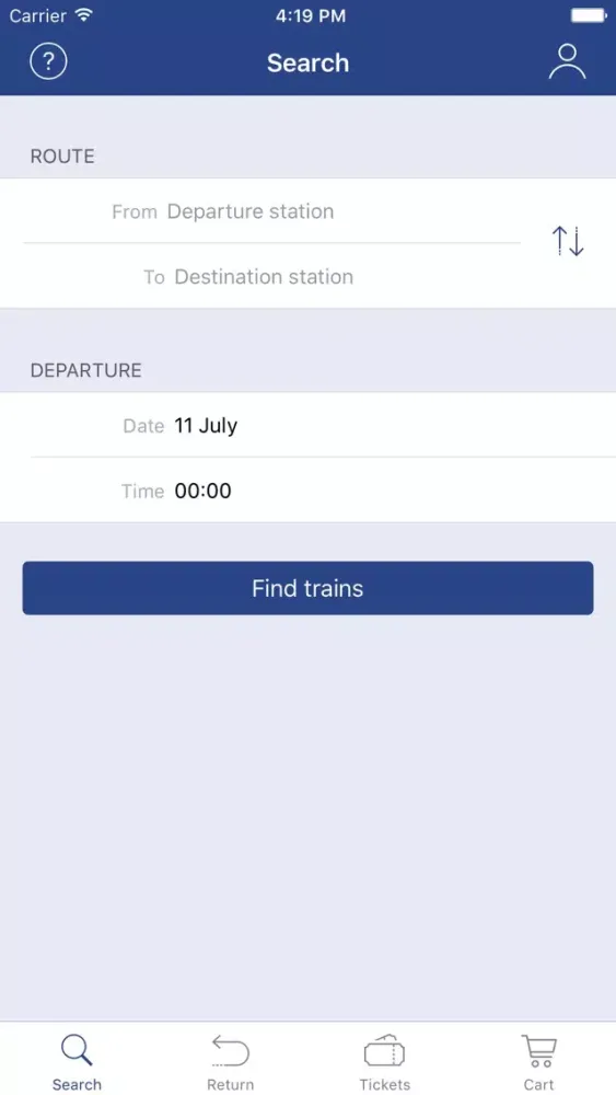 Railway tickets应用截图