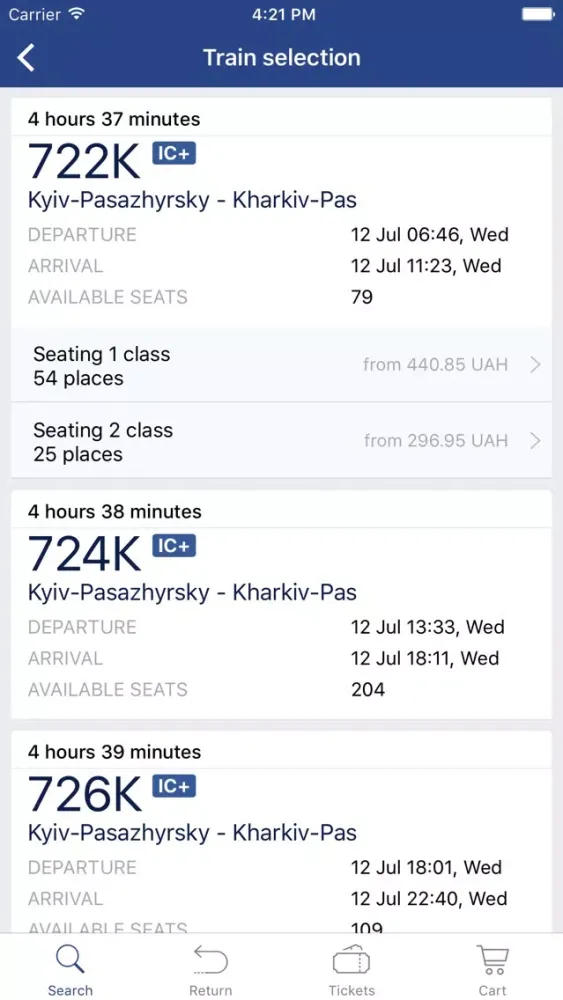 Railway tickets应用截图