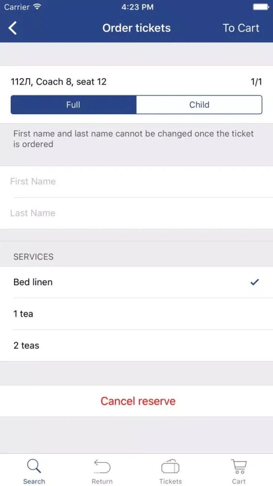 Railway tickets应用截图