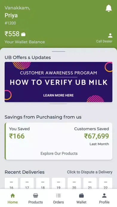 Capturas de tela do Uzhavarbumi: Pure Cow Milk App