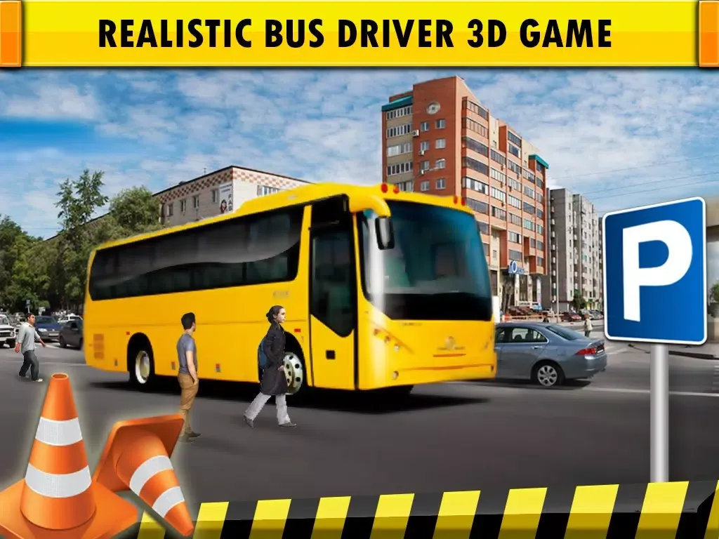 Bus Driving Simulator 3D - Pick Up & Drop Service Bus Parking Game iPad  Screenshots