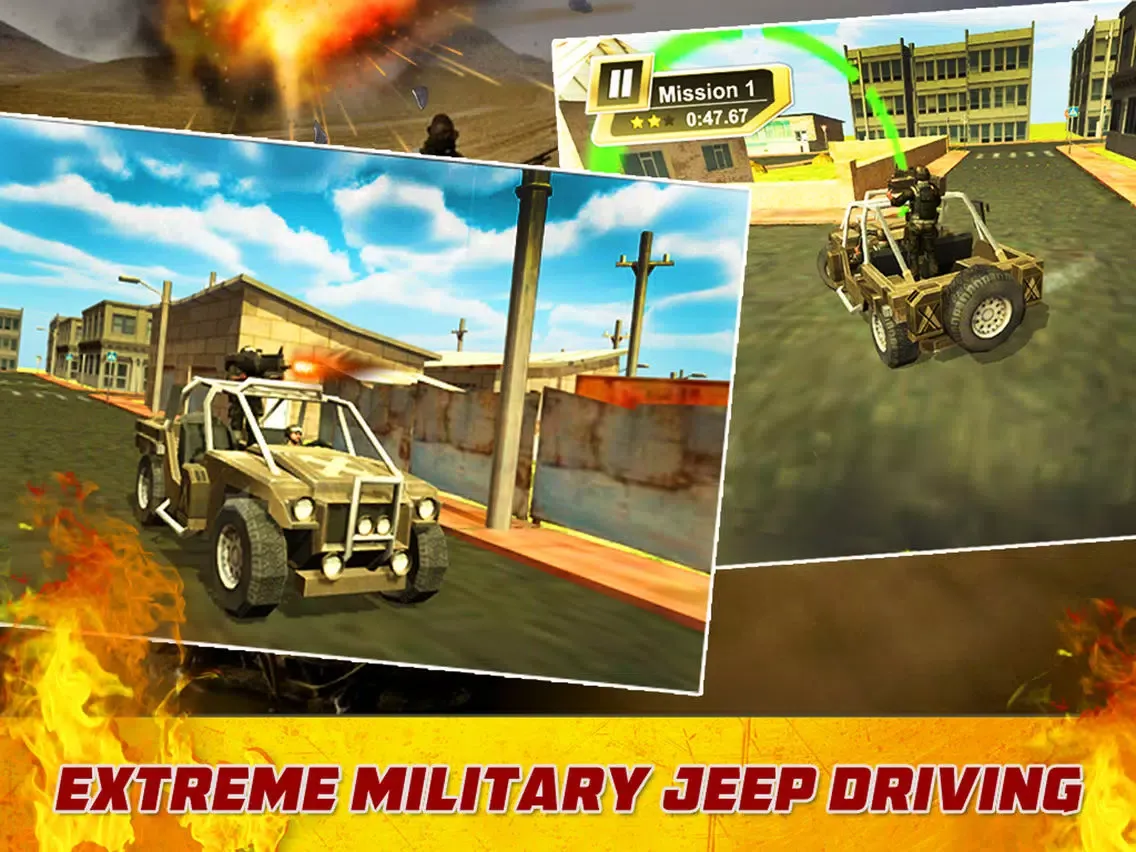 Extreme Military Jeep Driving iPad  스크린샷