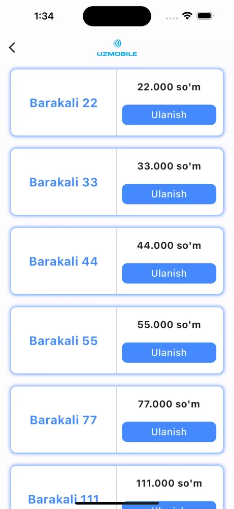 USSD KODLAR O'zbekiston スクリーンショット