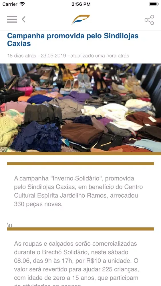 Ảnh chụp màn hình của Sindilojas Caxias do Sul